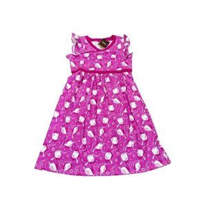 Girls Tea Collection Pink & White Printed Sleeveless Dress Size 8 Cotton Blend